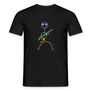 Funny Double Bass Stick Figure Contrabass Double B - Männer T-Shirt - Schwarz - Vorne - AI Model Male 178 light (178cm)