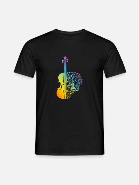 Double Bass Instrument Double Bassist - Double Bas - Men's T-Shirt - black