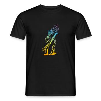 Unicorn Double Bassiste - Unicorn Double Bass Playe - T-shirt homme - noir - Devant - AI Model Male 178 light (178cm)