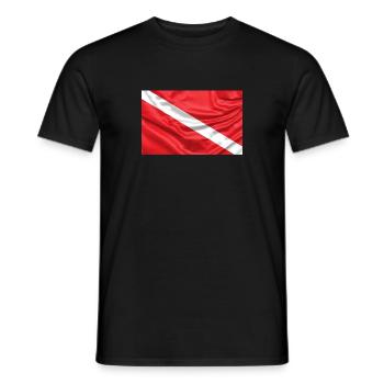 Dive Flag - Männer T-Shirt - Schwarz - Vorne - AI Model Male 178 light (178cm)