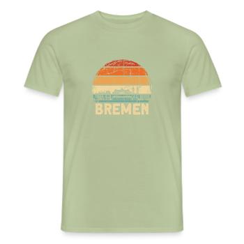 Bremen - Men's T-Shirt - sage - Front - AI Model Male 178 light (178cm)