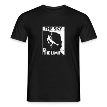 Climbing shirt Climber The sky is the limit - Men's T-Shirt - black - Front - AI Model Male 178 light (178cm)