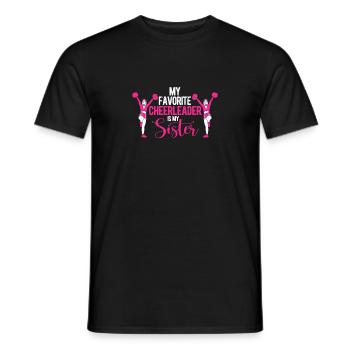 Meine Lieblings-Cheerleaderin ist meine Schwester - Männer T-Shirt - Schwarz - Vorne - AI Model Male 178 light (178cm)
