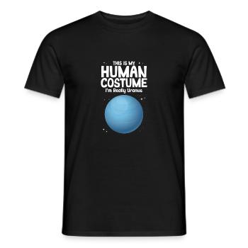 Uranus - Men's T-Shirt - black - Front - AI Model Male 178 light (178cm)