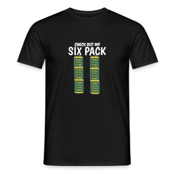 Check out my Six Pack - Men's T-Shirt - black - Front - AI Model Male 178 light (178cm)