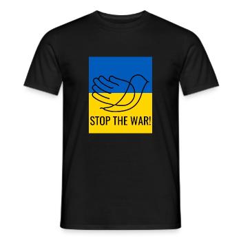 Stop the war - Männer T-Shirt - Schwarz - Vorne - AI Model Male 178 light (178cm)