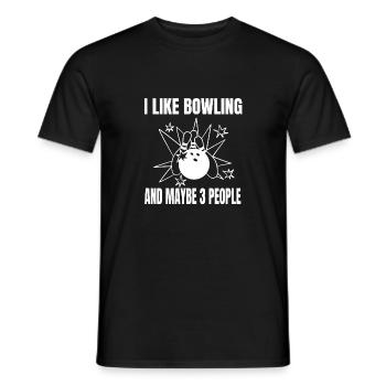 Bowling Gift Kegel Bowler Kegeln Bowling ball - Men's T-Shirt - black - Front - AI Model Male 178 light (178cm)
