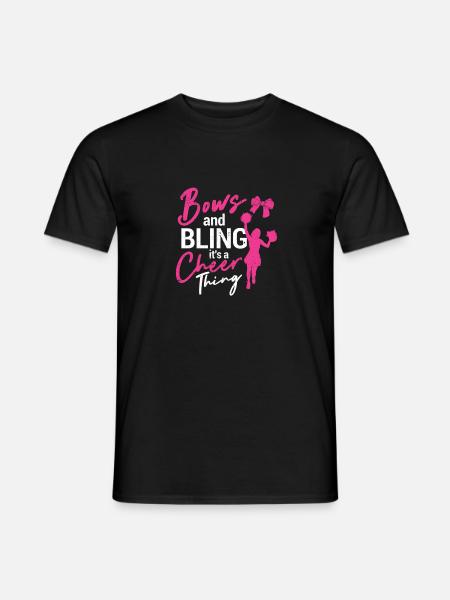 Bågar och bling vara en hejarklacksgrej rolig - T-shirt herr - svart