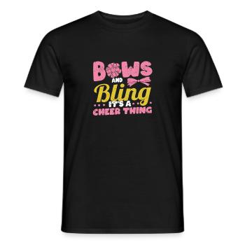 Schleifen & Bling It's A Cheer Thing Cheerleading - Men's T-Shirt - black - Front - AI Model Male 178 light (178cm)