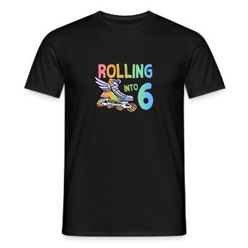5th Birthday Inline Skating - Men's T-Shirt - black - Front - AI Model Male 178 light (178cm)