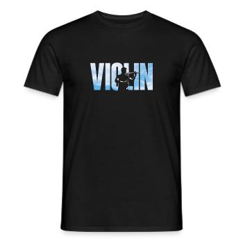 Violin Violinist Violin - Männer T-Shirt - Schwarz - Vorne - AI Model Male 178 light (178cm)