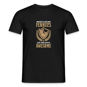Parce que les Fennecs sont des Fennek impressionnants - T-shirt homme - noir - Devant - AI Model Male 178 light (178cm)