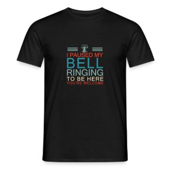 Funny I Paused My Bell Ringing To Be Here For A - Men's T-Shirt - black - Front - AI Model Male 178 light (178cm)