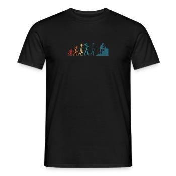 Evolution du finisseur de béton Drôle de travailleur du béton - T-shirt homme - noir - Devant - AI Model Male 178 light (178cm)