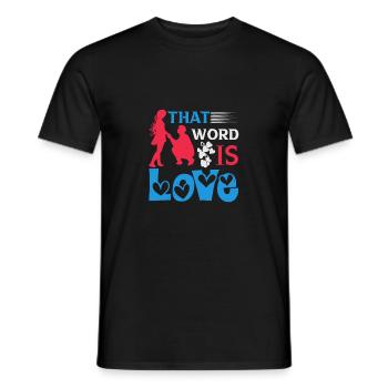 CE MOT EST AMOUR - T-shirt homme - noir - Devant - AI Model Male 178 light (178cm)