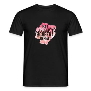 Les enfants mangent le sommeil Encouragez les jeunes filles répétitives - T-shirt homme - noir - Devant - AI Model Male 178 light (178cm)