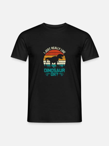 I like dinosaurs. - Men's T-Shirt - black