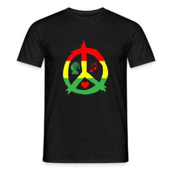 Jamaika - Männer T-Shirt - Schwarz - Vorne - AI Model Male 178 light (178cm)