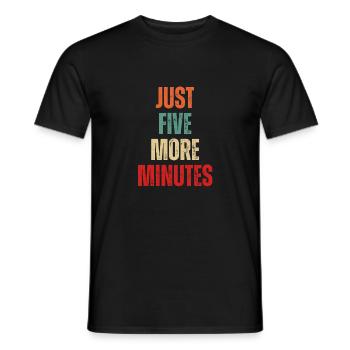 Nur noch fünf Minuten lustiges Gaming-Gamer-Zitat - Männer T-Shirt - Schwarz - Vorne - AI Model Male 178 light (178cm)