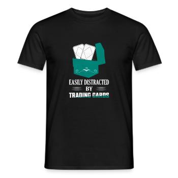 Easily Distracted By Trading Cards Card Collector - Männer T-Shirt - Schwarz - Vorne - AI Model Male 178 light (178cm)
