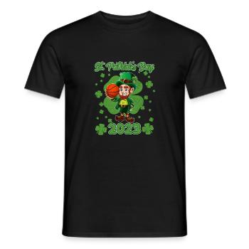 Saint-Patrick 2023 Basketball Leprechaun - T-shirt homme - noir - Devant - AI Model Male 178 light (178cm)