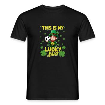 Lucky Leprechaun Kids Soccer St Patricks Day - T-shirt homme - noir - Devant - AI Model Male 178 light (178cm)