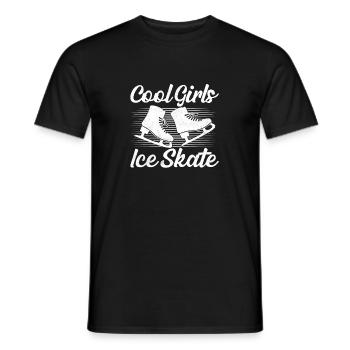 Cool Girls Ice Skate Skating Figure Skater - Männer T-Shirt - Schwarz - Vorne - AI Model Male 178 light (178cm)