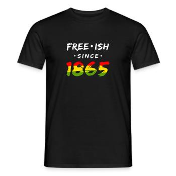 Juneteenth free since 1865 Black History USA Africa - Men's T-Shirt - black - Front - AI Model Male 178 light (178cm)