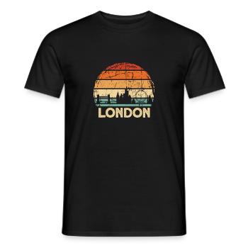London - Männer T-Shirt - Schwarz - Vorne - AI Model Male 178 light (178cm)