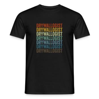 Drywall Drywall Drywall Fitter Trocke - Men's T-Shirt - black - Front - AI Model Male 178 light (178cm)