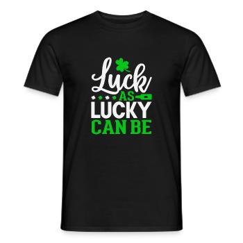Luck as lucky can be - Men's T-Shirt - black - Front - AI Model Male 178 light (178cm)