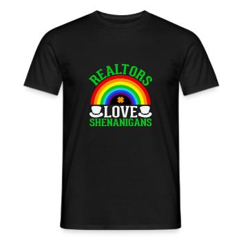 Realtors love shenanigans - Men's T-Shirt - black - Front - AI Model Male 178 light (178cm)