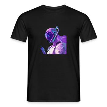 Space Girl 3 - Männer T-Shirt - Schwarz - Vorne - AI Model Male 178 light (178cm)