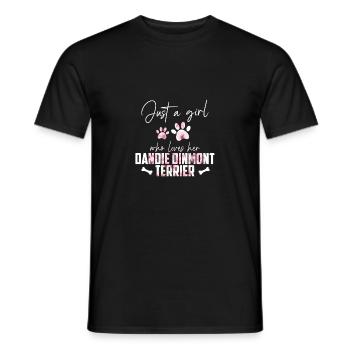 Dandie Dinmont Terrier - Men's T-Shirt - black - Front - AI Model Male 178 light (178cm)