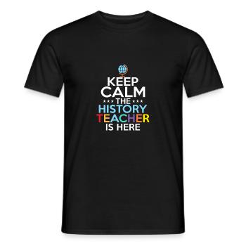 Restez calme Le professeur d’histoire est ici Professeur Ed - T-shirt homme - noir - Devant - AI Model Male 178 light (178cm)