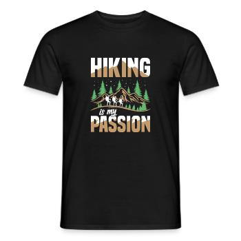 Hiking Is My Passion - Men's T-Shirt - black - Front - AI Model Male 178 light (178cm)