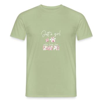 Shar Pei - Men's T-Shirt - sage - Front - AI Model Male 178 light (178cm)
