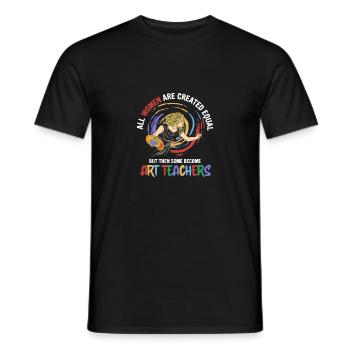 Ensuite, certains deviennent professeurs d’art Professeur d’éducation - T-shirt homme - noir - Devant - AI Model Male 178 light (178cm)