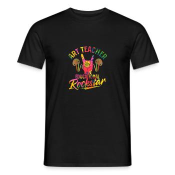 Professeur d’art Artiste pédagogique - T-shirt homme - noir - Devant - AI Model Male 178 light (178cm)