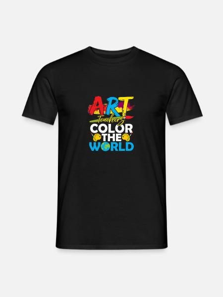 Professeurs d’art Colorier L’artiste de l’éducation mondiale - T-shirt homme - noir