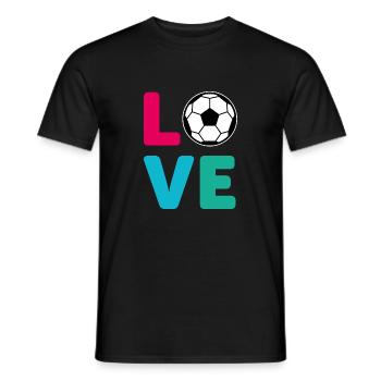 Love Fußball lustiges funny Design Tshirt - Männer T-Shirt - Schwarz - Vorne - AI Model Male 178 light (178cm)