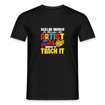 Assez habile pour devenir une école d’artiste Art Teac - T-shirt homme - noir - Devant - AI Model Male 178 light (178cm)