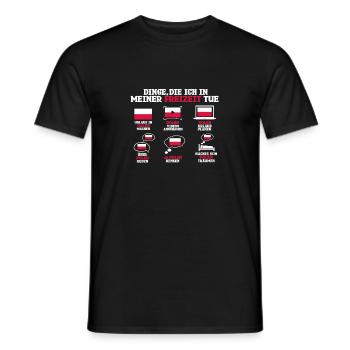Dinge Die Ich In Meiner Freizeit Mache Polen - Männer T-Shirt - Schwarz - Vorne - AI Model Male 178 light (178cm)