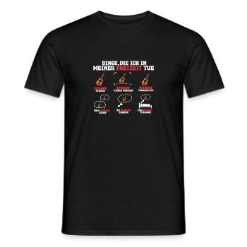 Dinge Die Ich In Meiner Freizeit Mache Gitarre - Männer T-Shirt - Schwarz - Vorne - AI Model Male 178 light (178cm)