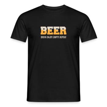 Bier brauen und genießen für Craft Beer Brauer - Männer T-Shirt - Schwarz - Vorne - AI Model Male 178 light (178cm)