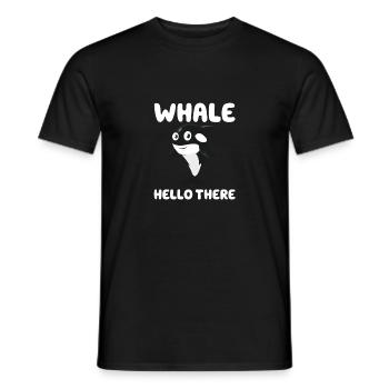 Whale Hello There - Men's T-Shirt - black - Front - AI Model Male 178 light (178cm)