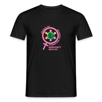 Journée internationale de la femme : Empower Her Embrace Equ - T-shirt homme - noir - Devant - AI Model Male 178 light (178cm)