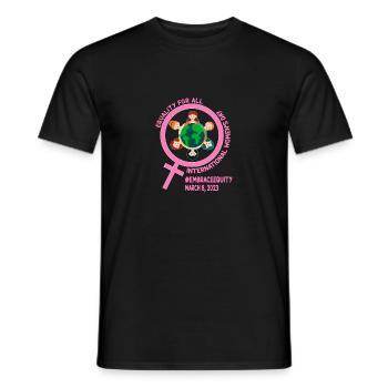 Journée internationale de la femme : Égalité pour Al Embrace - T-shirt homme - noir - Devant - AI Model Male 178 light (178cm)