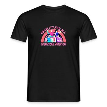 Journée internationale de la femme : l’équacité pour toutes les femmes - T-shirt homme - noir - Devant - AI Model Male 178 light (178cm)
