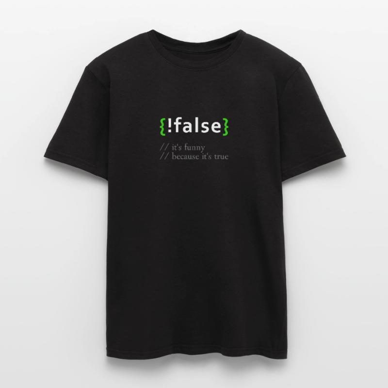! False - Lustige Codierung Programmierer Computerprogramm Männer T-Shirt